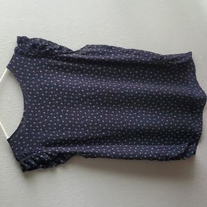 Ann Taylor Loft Blue Print Blouse Size XL